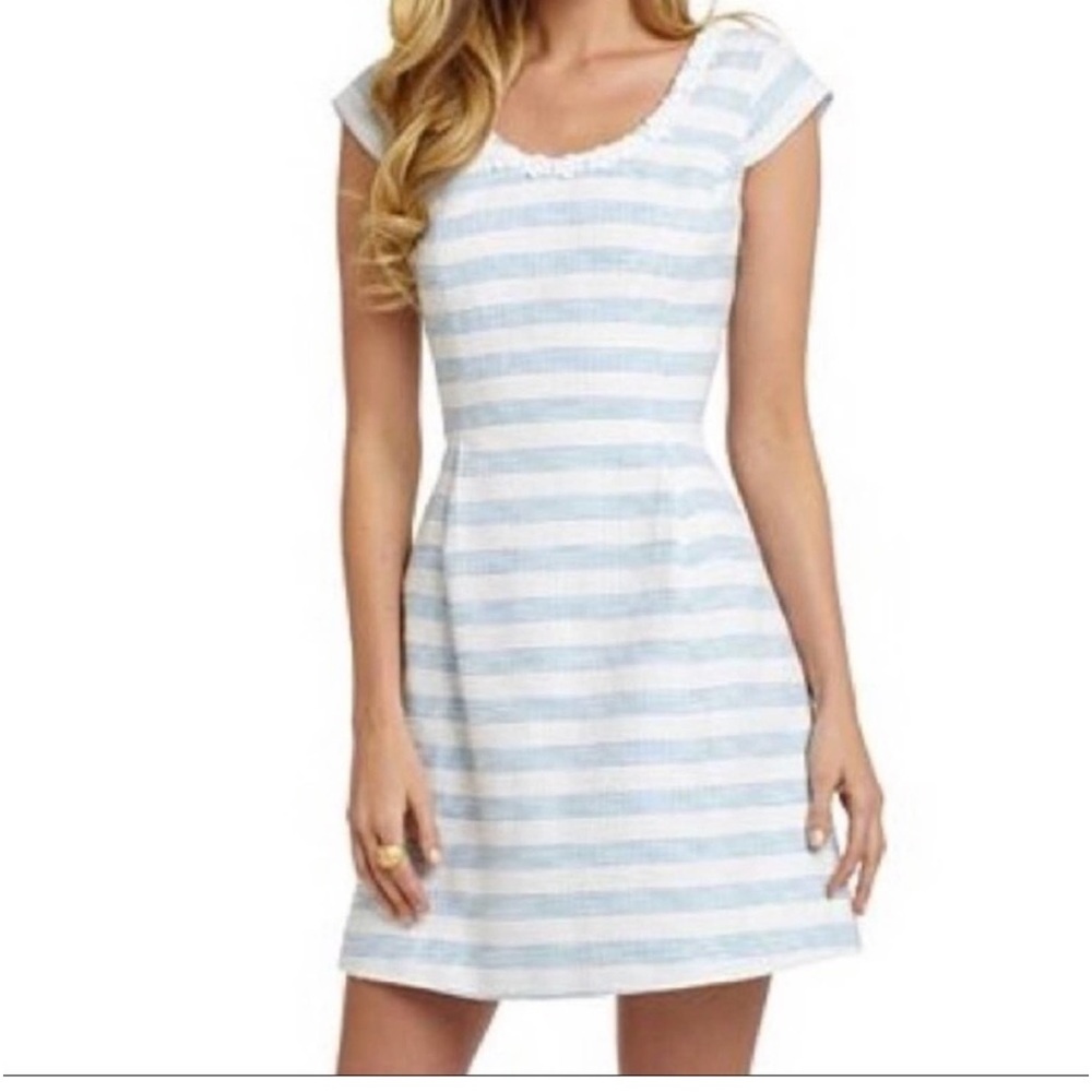 Lilly Pulitzer Rylan Blue Lurex Boucle Stripe